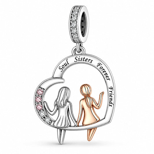 Soul Sisters Forever Friends Dangle S925 Sterling Silver