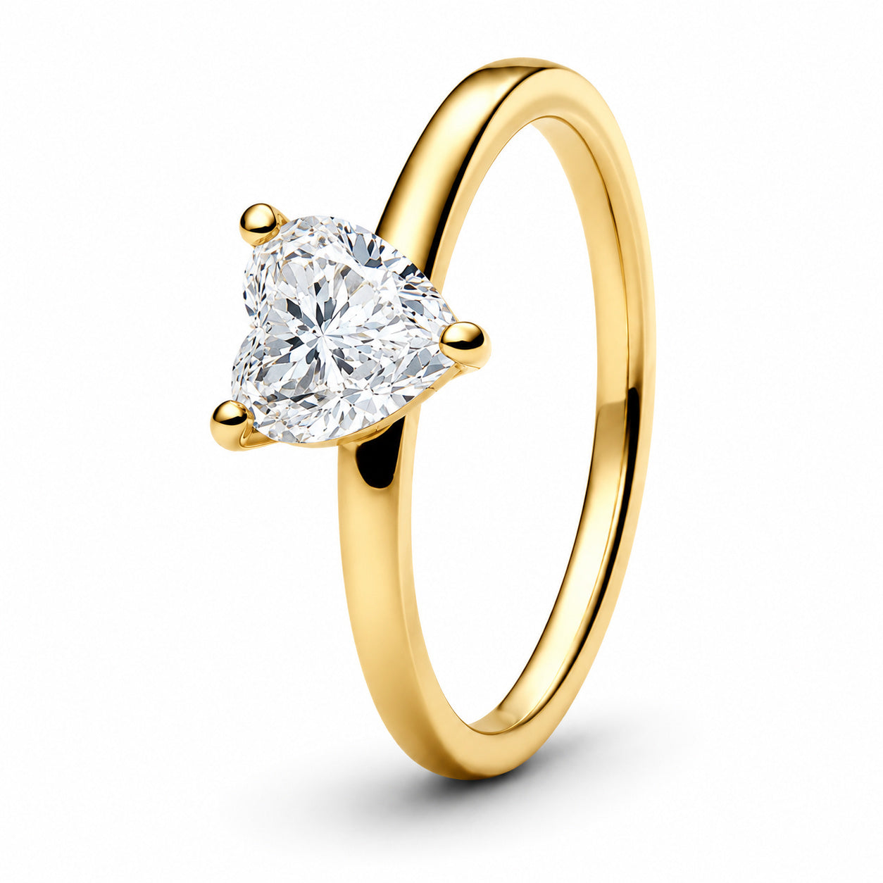 Sparkling Clear Heart Ring S925 Sterling Silver