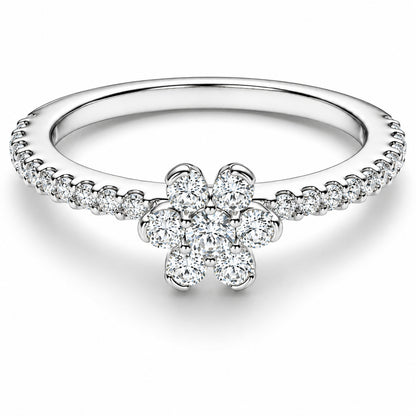 Sparkling Flower Ring S925 Sterling Silver