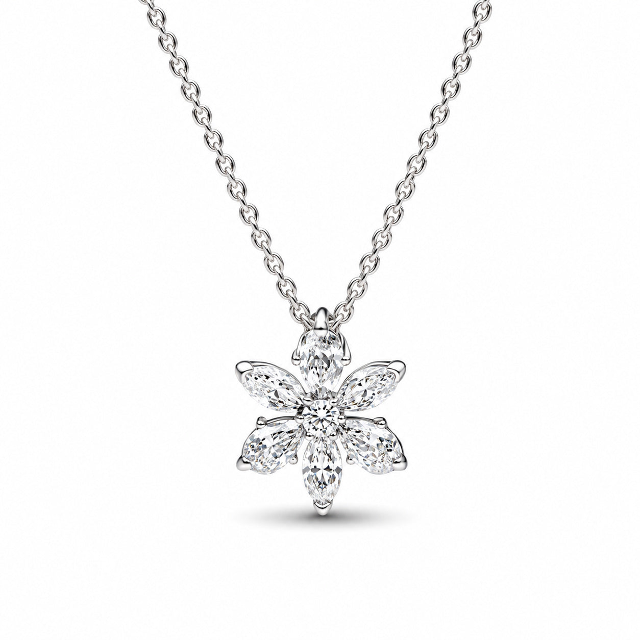 Sparkling Herbarium Cluster Pendant Necklace S925 Sterling Silver