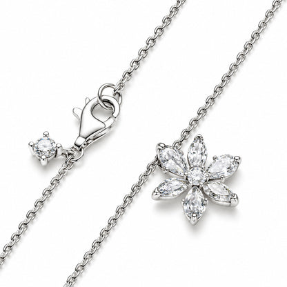 Sparkling Herbarium Cluster Pendant Necklace S925 Sterling Silver