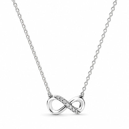 Sparkling Infinity Collier Necklace  S925 Sterling Silver