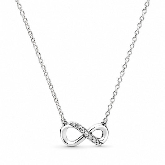 Sparkling Infinity Collier Necklace S925 Sterling Silver