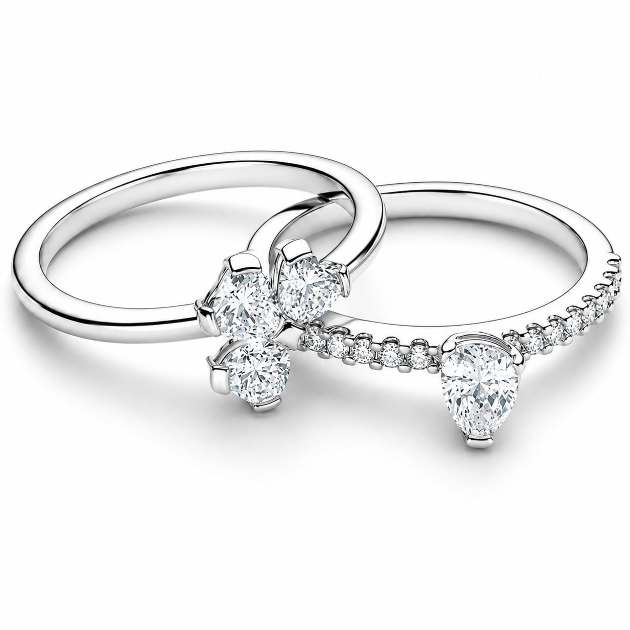 Sparkling Lucky Clover Splitable Ring S925 Sterling Silver