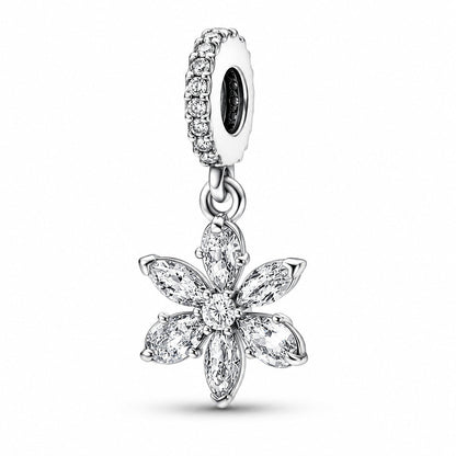 Sparkling Herbarium Cluster Dangle Charm S925 Sterling Silver