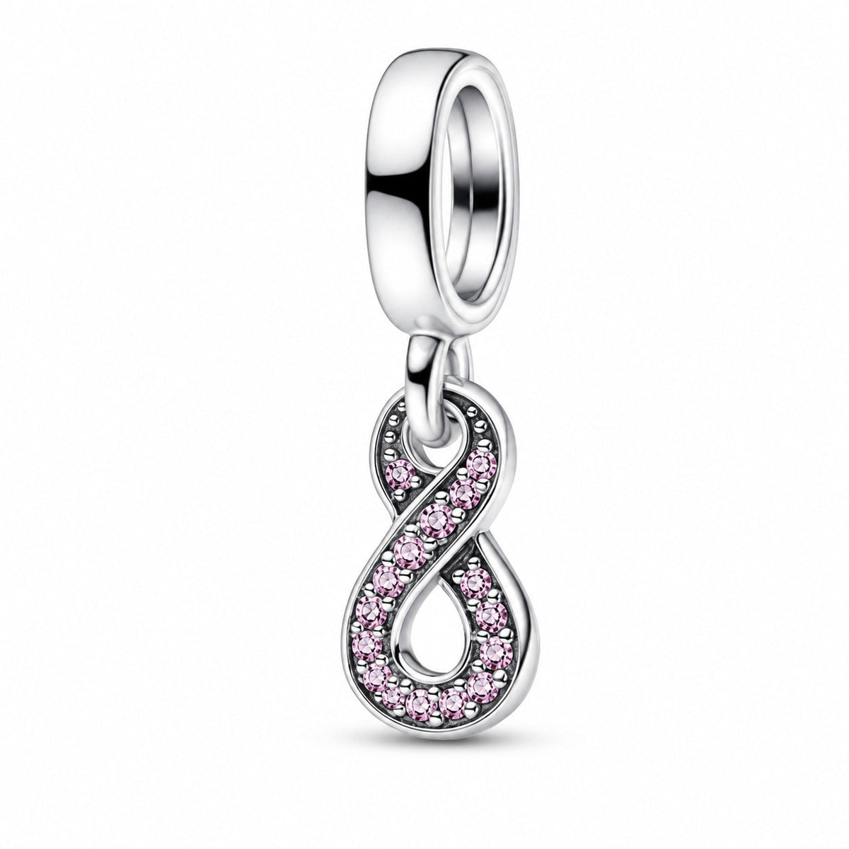 Sparkling Infinity Dangle Charm S925 Sterling Silver