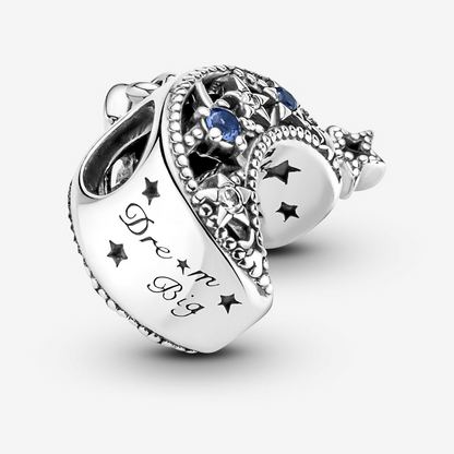 Star & Crescent Moon Charm S925 Sterling Silver