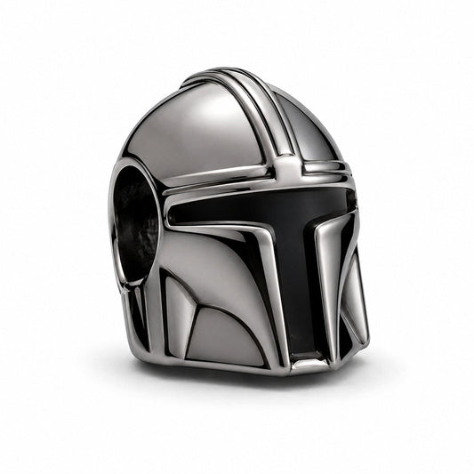 Star Wars Mandalorian Helmet Charm S925 Sterling Silver