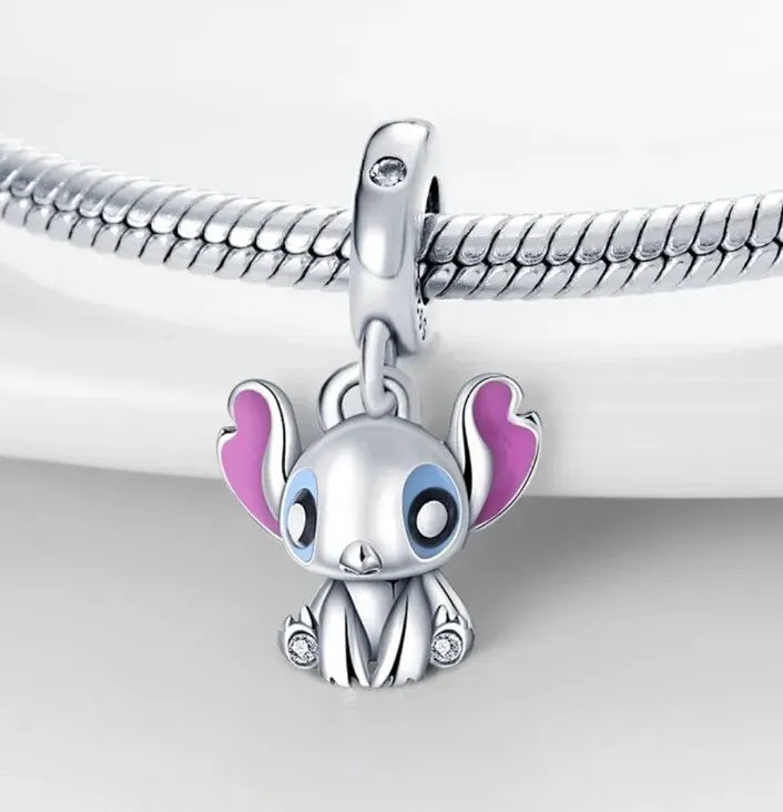 Disney Stitch Dangle Charm S925 Sterling Silver