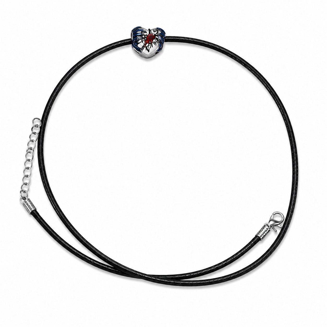 Stranger Things Glow-in-the-dark Heart Necklace Pendant & Adjustable Black Cord S925 Sterling Silver
