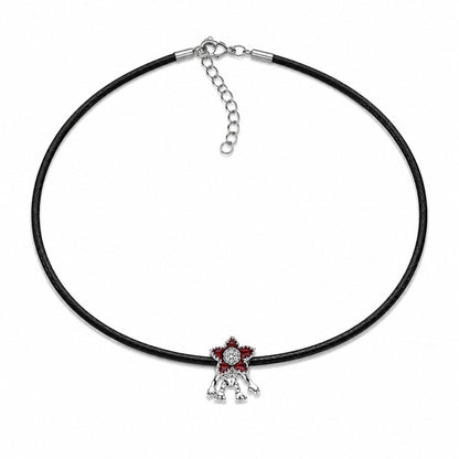 Stranger Things moveable demogorgon Necklace Pendant & Adjustable Black Cord S925 Sterling Silver