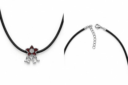 Stranger Things moveable demogorgon Necklace Pendant & Adjustable Black Cord S925 Sterling Silver