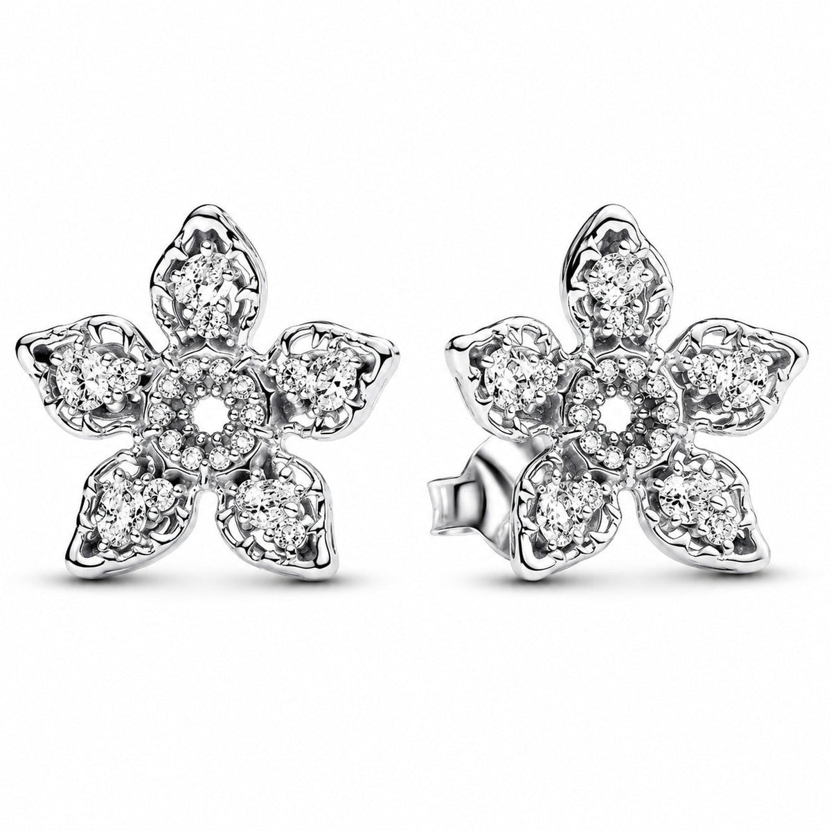 Stranger Things Demogorgon Silver Stud Earrings