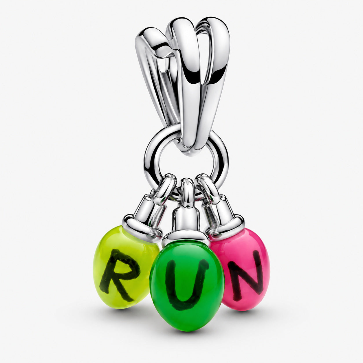 Stranger Things Glow-in-the-dark Run Dangle Charm S925 Sterling Silver