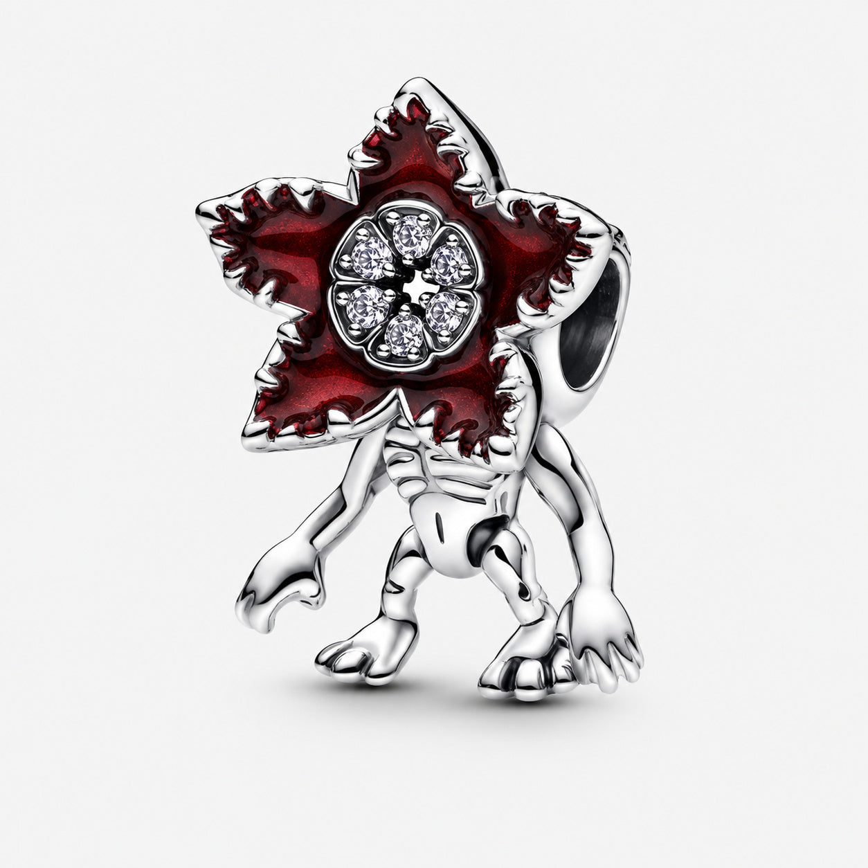 Stranger Things Moveable Demogorgon Charm S925 Sterling Silver