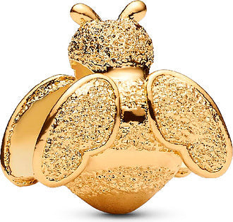 Textured Bee Mini Charm S925 Sterling Silver