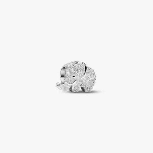 Textured Elephant Mini Charm S925 Sterling Silver