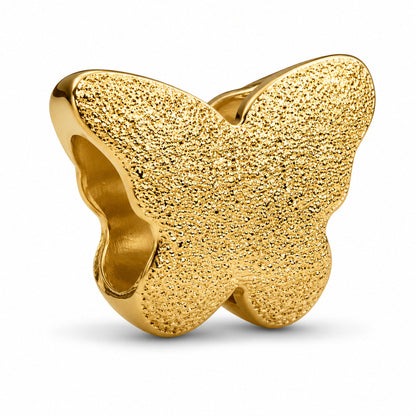 Textured Butterfly Mini Charm  S925 Sterling Silver