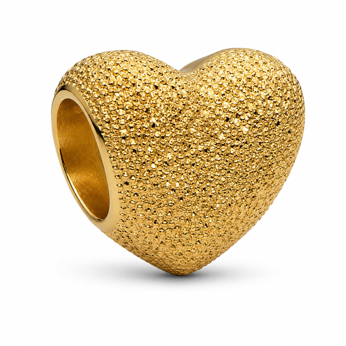 Textured Heart Mini Charm  S925 Sterling Silver