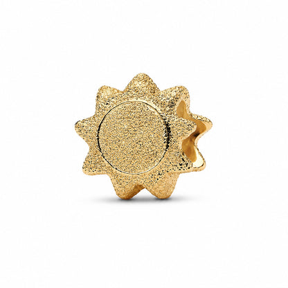 Textured Sun Mini Charm  S925 Sterling Silver