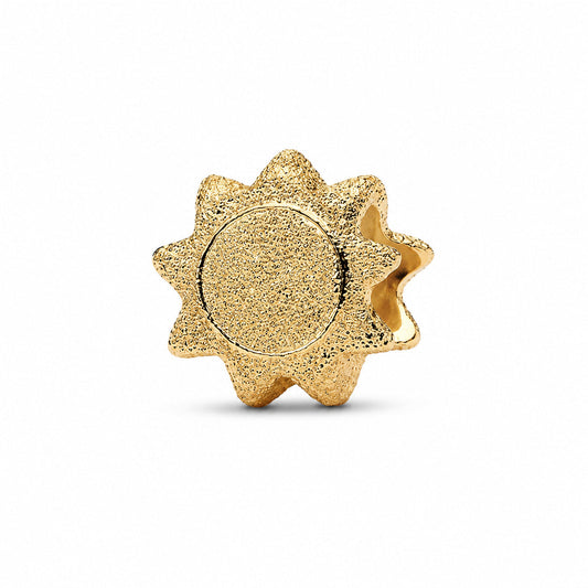 Textured Sun Mini Charm  S925 Sterling Silver