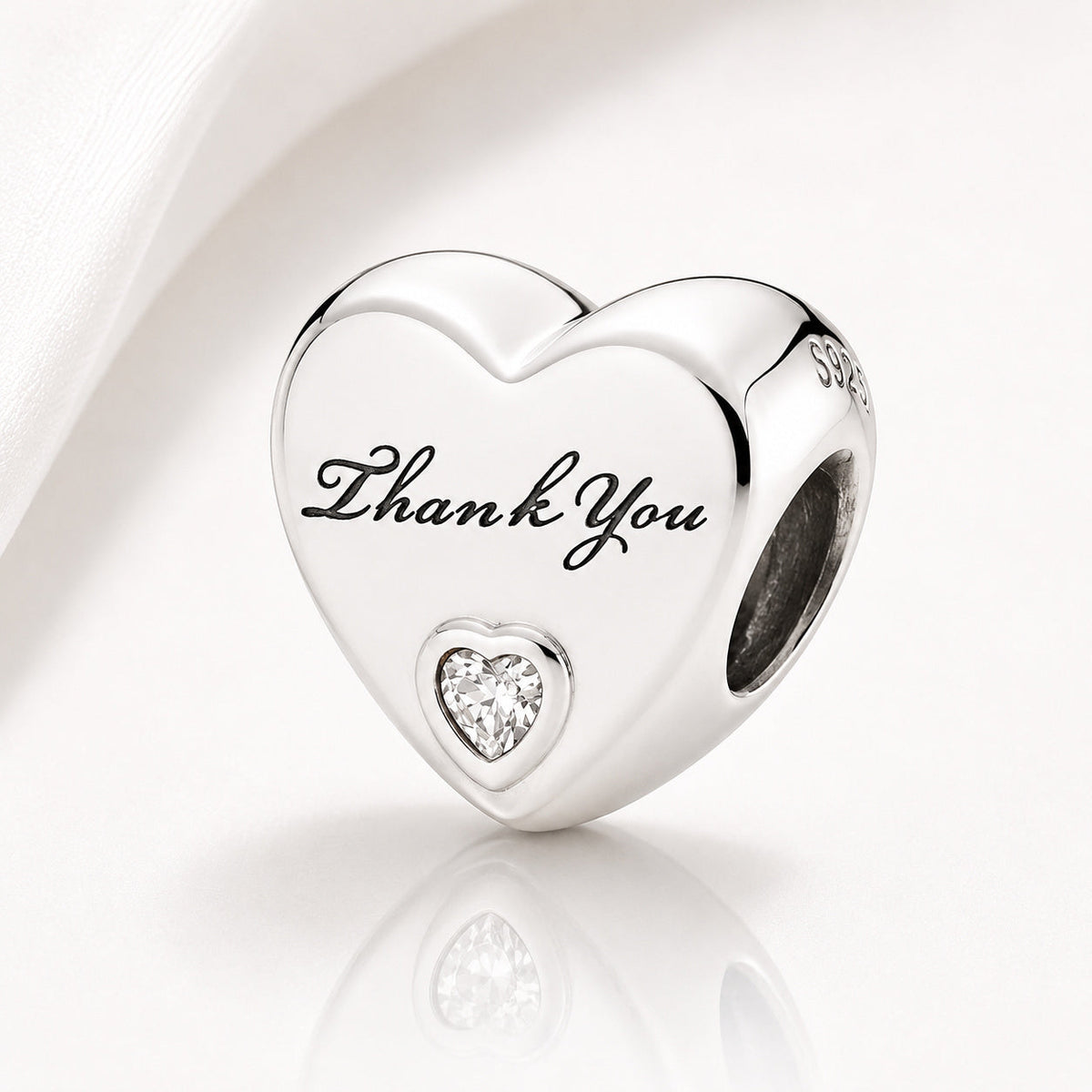 Family Hearts Bracelet Charm  S925 Sterling Silver