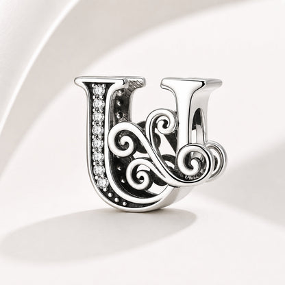 S925 Classic Alphabets A to Z Sterling Silver Charm Collection