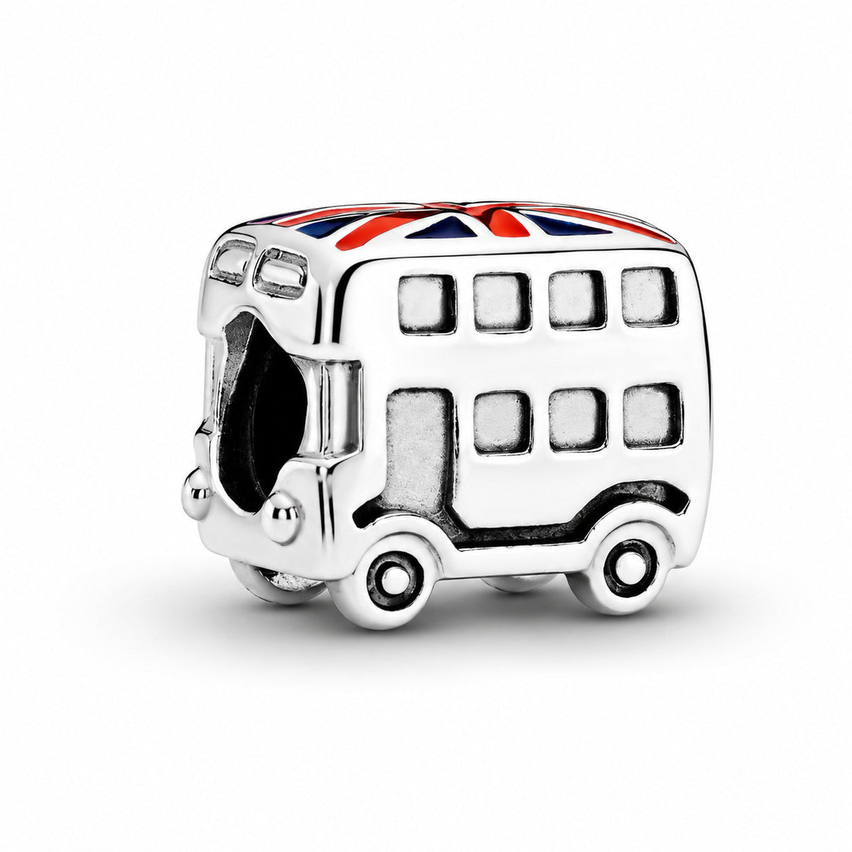 Union Jack London Bus Charm  S925 Sterling Silver