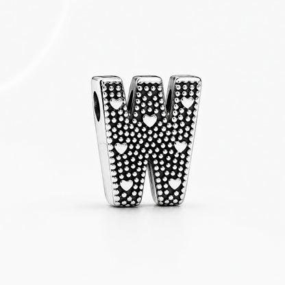 S925 Simple Alphabets A to Z Sterling Silver Charms Collection