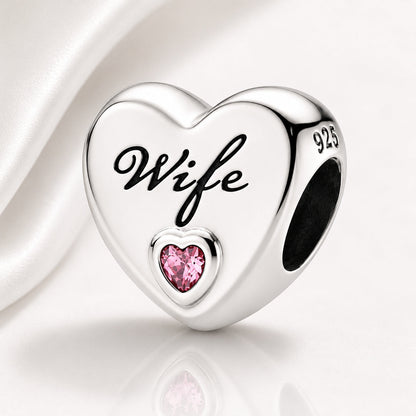 Family Hearts Bracelet Charm  S925 Sterling Silver