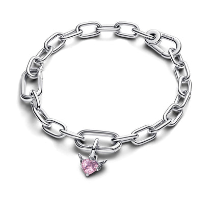 Winged Heart Mini Dangle Charm S925 Sterling Silver