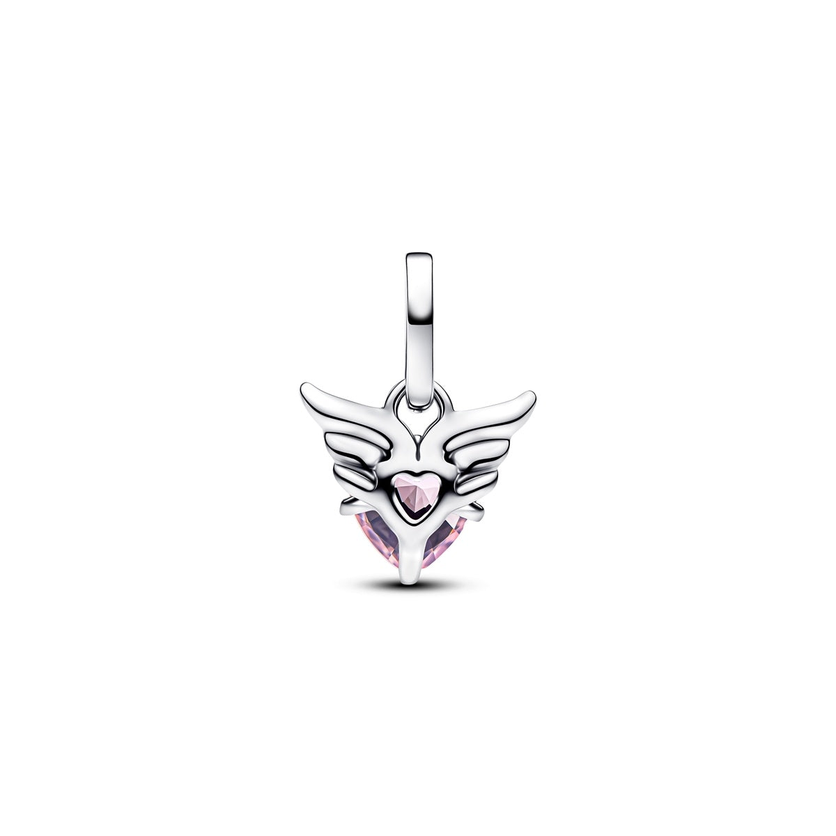 Winged Heart Mini Dangle Charm S925 Sterling Silver