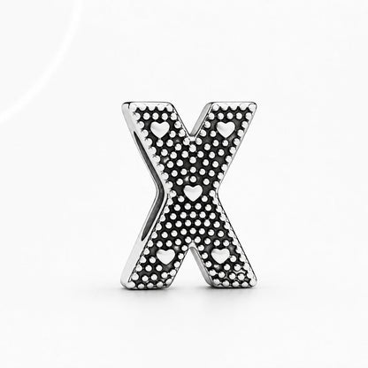 S925 Simple Alphabets A to Z Sterling Silver Charms Collection