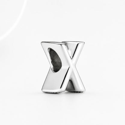 S925 Simple Alphabets A to Z Sterling Silver Charms Collection