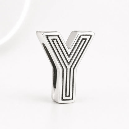 S925 Reflexion Alphabets A to Z Sterling Silver Charm Collection
