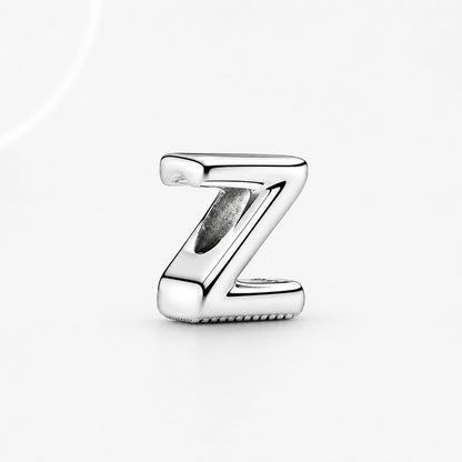 S925 Simple Alphabets A to Z Sterling Silver Charms Collection