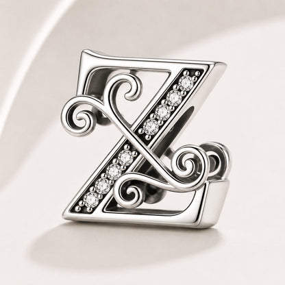 S925 Classic Alphabets A to Z Sterling Silver Charm Collection