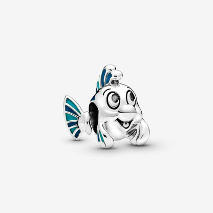Disney The Little Mermaid Flounder Charm S925 Sterling Silver