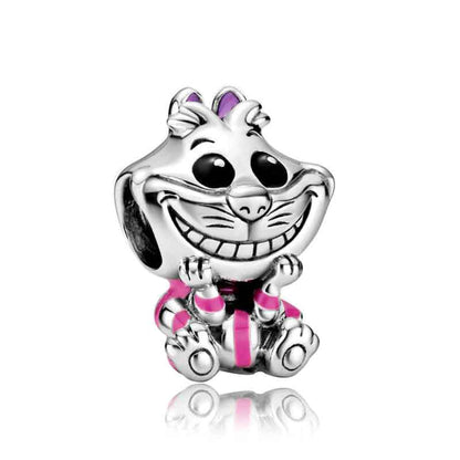 Disney Cheshire Cat Charm S925 Compatible Sterling Silver Charm