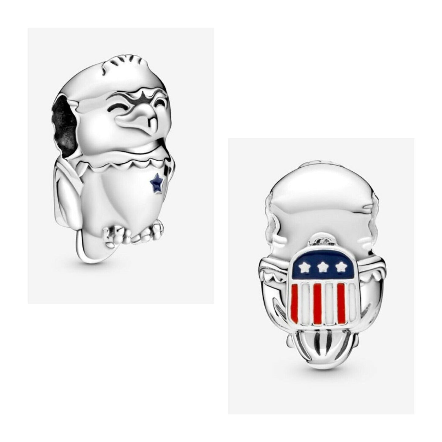 American Bald Eagle Charm S925 Sterling Silver
