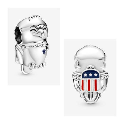 American Bald Eagle Charm  S925 Sterling Silver