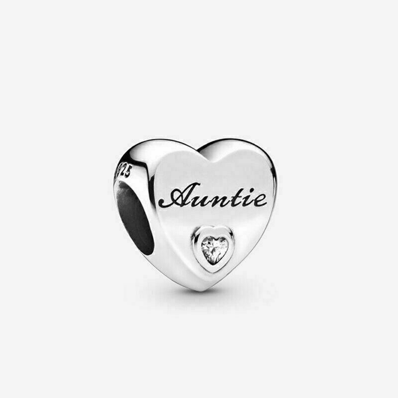Auntie Heart Charm S925 Sterling Silver