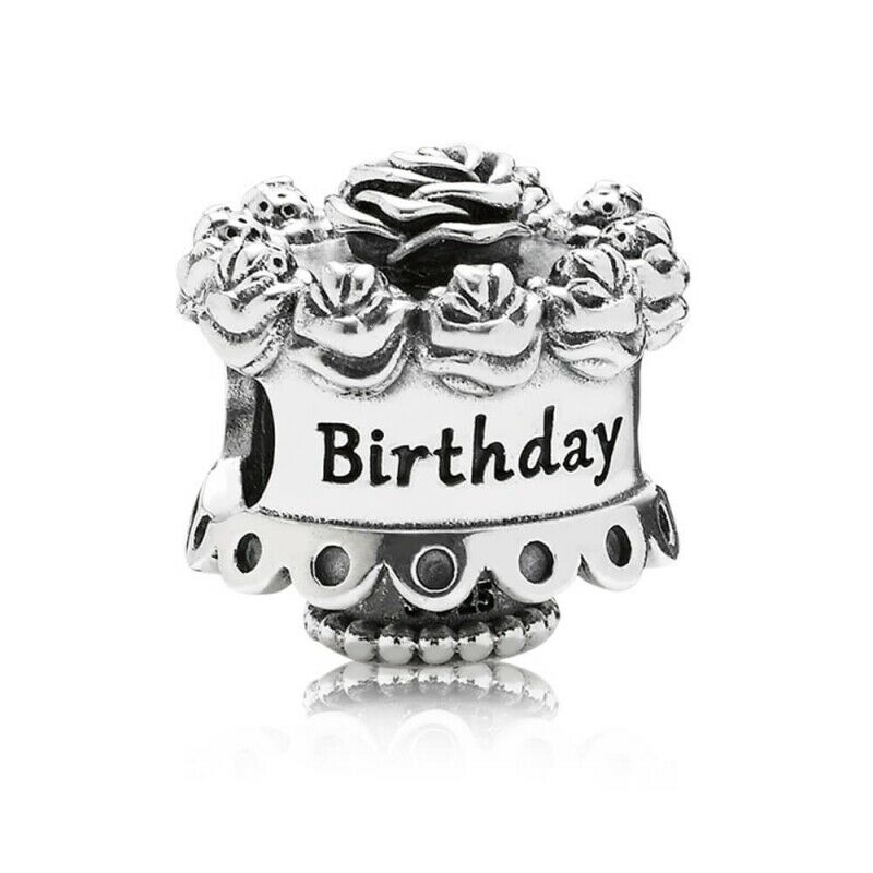 Birthday Celebration Cake Charm S925 Sterling Silver