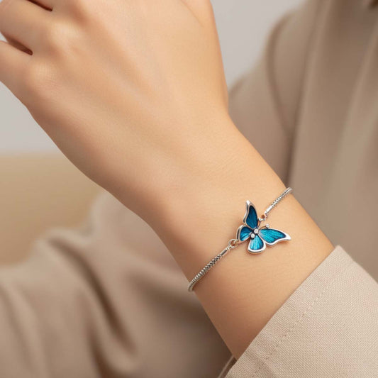 Oversized Butterfly Charm S925 Sterling Silver