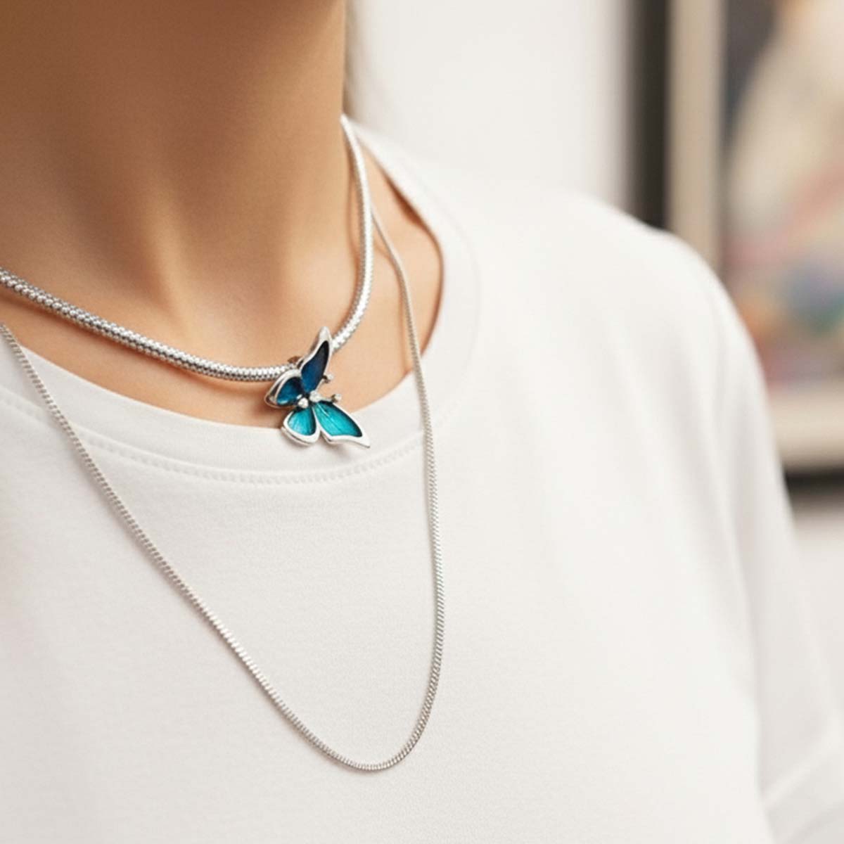 Oversized Butterfly Charm S925 Sterling Silver