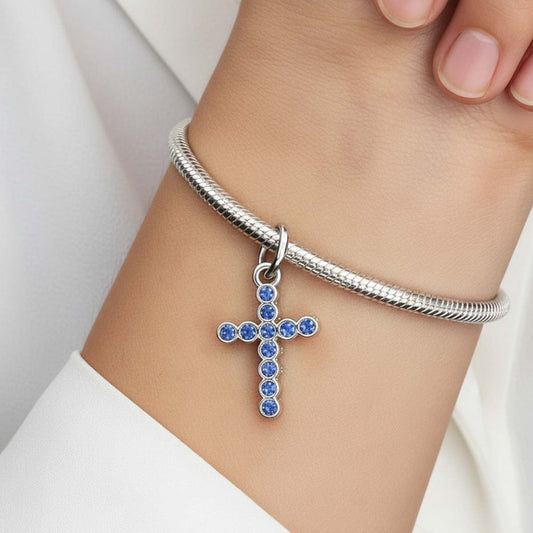 Cross Dangle Charm S925 Sterling Silver