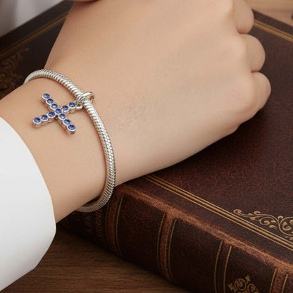 Cross Dangle Charm  S925 Sterling Silver