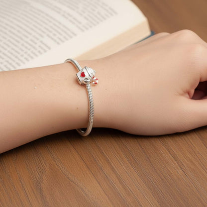 Cocoa & Candy Cane Charm  S925 Sterling Silver