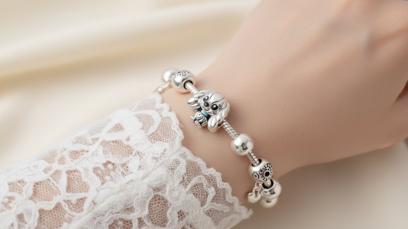 Disney Lady Charm Hallmarked S925 Sterling Silver