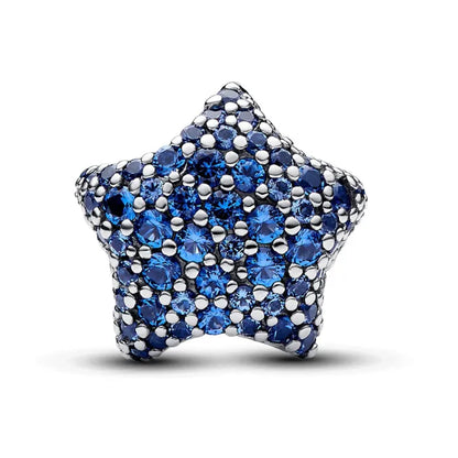 Striking blue Star Charm  S925 Sterling Silver